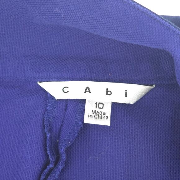 Cabi Career Boss Babe Blue Color Block Cotton Stretch Pencil Bodycon Skirt 10 - Picture 4 of 8